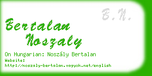 bertalan noszaly business card