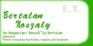 bertalan noszaly business card